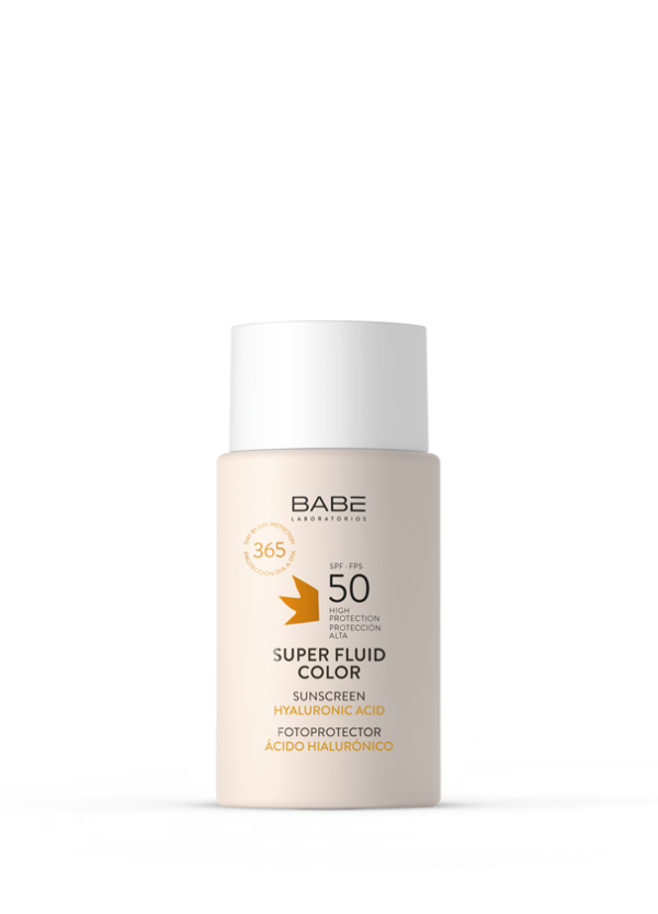 BABÉ Оцветяващ слънцезащитен суперфлуид за лице с SPF 50